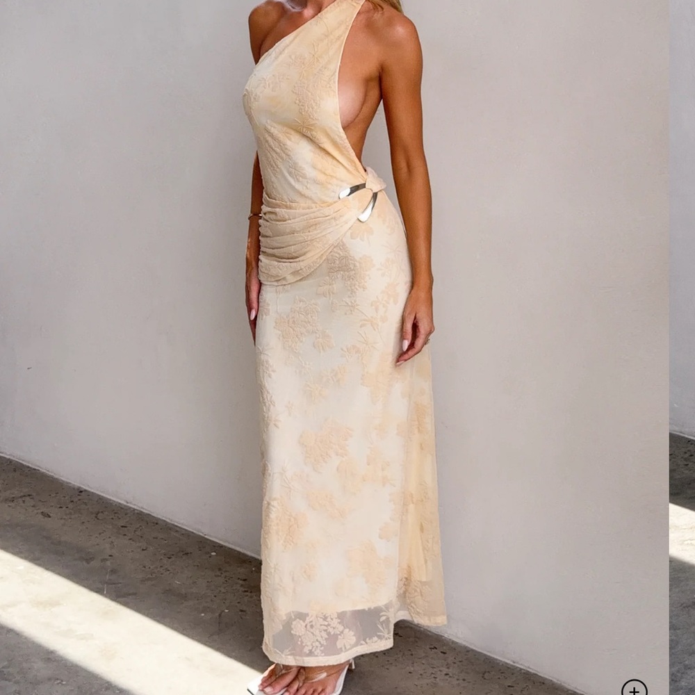 Tiger Mist Cream One-Shoulder Dress